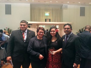 Brianna and the Pacific Representatives at the Awards Ceremony