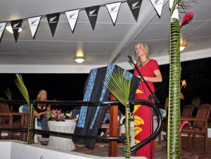 Minister Nikki Kaye speaks at New Zealand High Commission Residence at Vailima