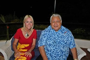 Prime Minister Tuilaepa and Minister Nikki Kaye