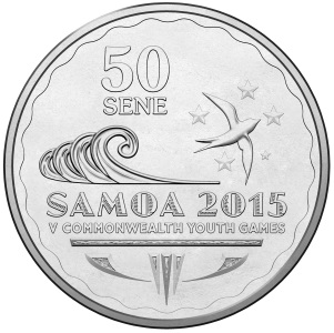 50 Sene Collectible Samoa Commonwealth Youth Games coin