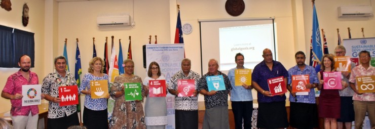 Participants displaying the SDGs