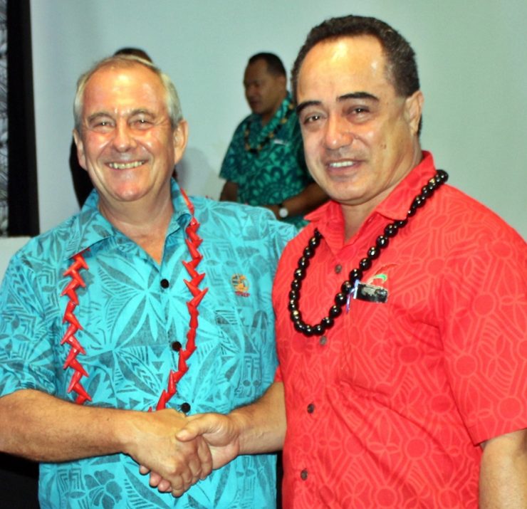 SPREP's Director General, Mr David Sheppard and MNRE's Chief Executive Officer, Suluimalo Amataga Penaia